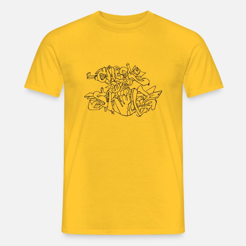 CHECK YOUR SKILLS - Männer T-Shirt - Gelb
