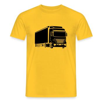 Camion Truck Right - Men's T-Shirt - yellow - Front - AI Model Male 178 dark (178cm)