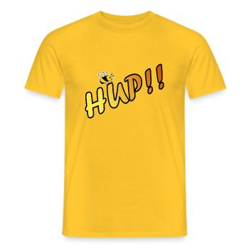 HUP!! - Männer T-Shirt - Gelb - Vorne - AI Model Male 178 dark (178cm)