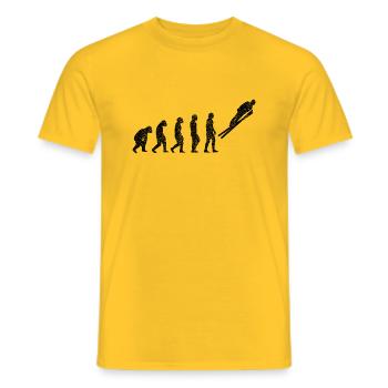 Ski jumper Winter sports Ski jumping Ski ski flying - Men's T-Shirt - yellow - Front - AI Model Male 178 dark (178cm)