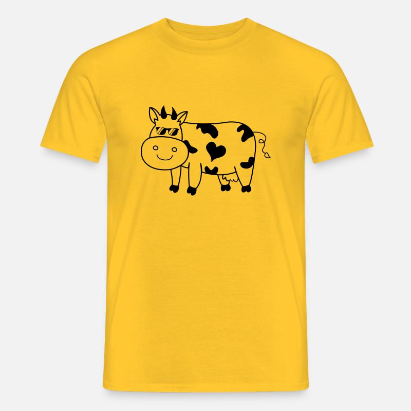 Cool Cow - Männer T-Shirt - Gelb