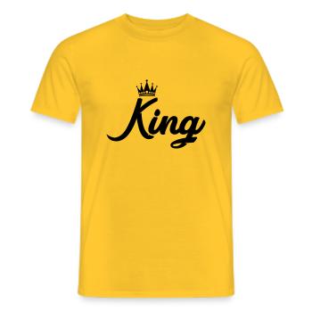 Roi - T-shirt homme - jaune - Devant - AI Model Male 178 dark (178cm)