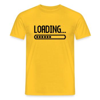 Loading - Men's T-Shirt - yellow - Front - AI Model Male 178 dark (178cm)