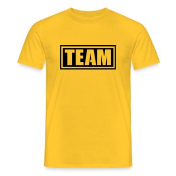équipe - T-shirt homme - jaune - Devant - AI Model Male 178 dark (178cm)