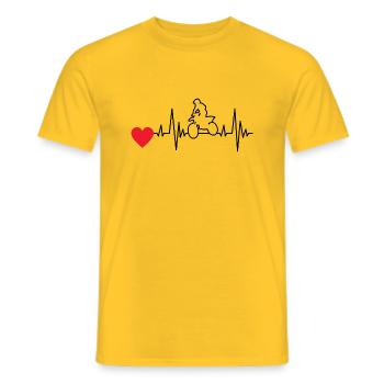 Motorcycle Motorcyclist Motorcross Motorcycle Fan - Men's T-Shirt - yellow - Front - AI Model Male 178 dark (178cm)