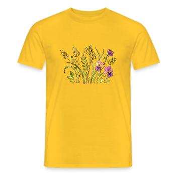 Blumen - Männer T-Shirt - Gelb - Vorne - AI Model Male 178 dark (178cm)