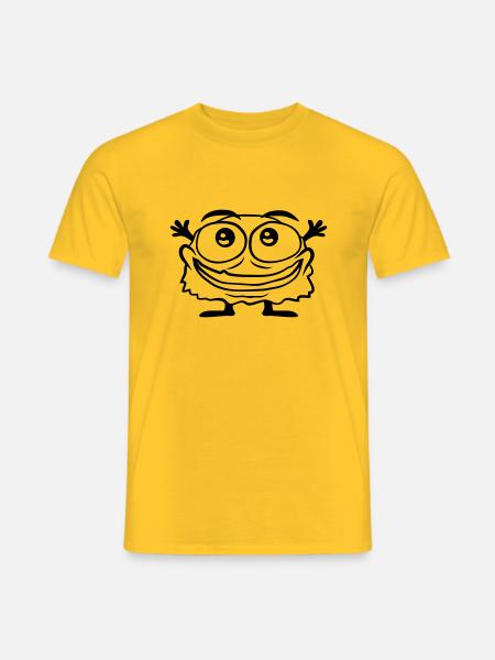Cute little hairy monster - Men's T-Shirt - yellow