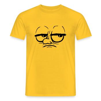 Augen verdrehen Cartoon genervt - Männer T-Shirt - Gelb - Vorne - AI Model Male 178 dark (178cm)