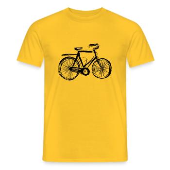 Fahrrad Gekritzel Fahrräder Radfahren Silhouette 1 - Männer T-Shirt - Gelb - Vorne - AI Model Male 178 dark (178cm)