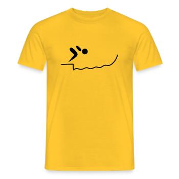 Triathlon Natation Bike Run Marathon - T-shirt homme - jaune - Devant - AI Model Male 178 dark (178cm)