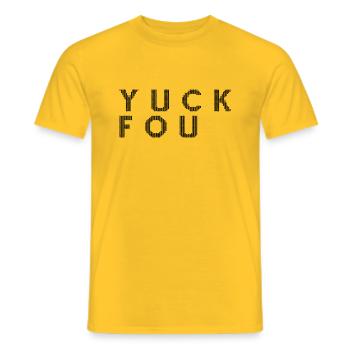 Yuck Fou - Men's T-Shirt - yellow - Front - AI Model Male 178 dark (178cm)