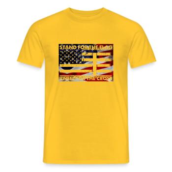 Army War Military Uniform Force Soldier Camouflage - Men's T-Shirt - yellow - Front - AI Model Male 178 dark (178cm)