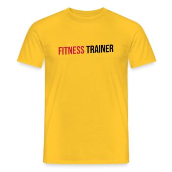préparateur physique vert noir - T-shirt homme - jaune - Devant - AI Model Male 178 dark (178cm)