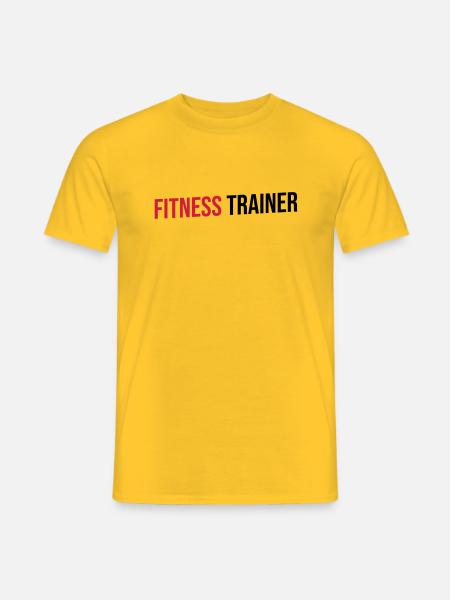 fitness trainer green black - Men's T-Shirt - yellow