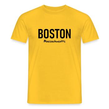 Boston - Massachusetts - USA - United States - Männer T-Shirt - Gelb - Vorne - AI Model Male 178 dark (178cm)
