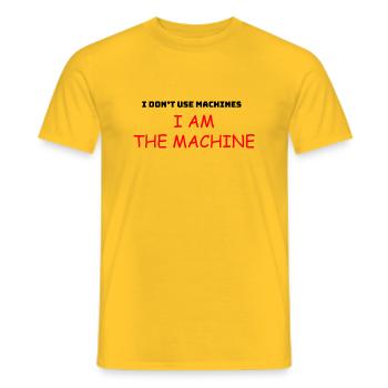 Musculation Musculation Entraînement Gym - T-shirt homme - jaune - Devant - AI Model Male 178 dark (178cm)