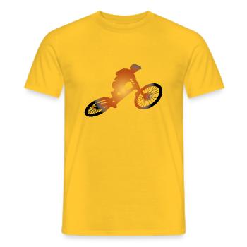 Descente VTT VTT Montagne - T-shirt homme - jaune - Devant - AI Model Male 178 dark (178cm)