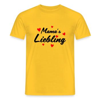 Mamas Liebling - Männer T-Shirt - Gelb - Vorne - AI Model Male 178 dark (178cm)
