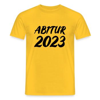 Abitur 2023 - Männer T-Shirt - Gelb - Vorne - AI Model Male 178 dark (178cm)