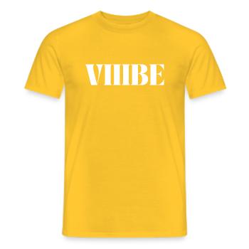 "VIIIBE" - T-shirt homme - jaune - Devant - AI Model Male 178 dark (178cm)