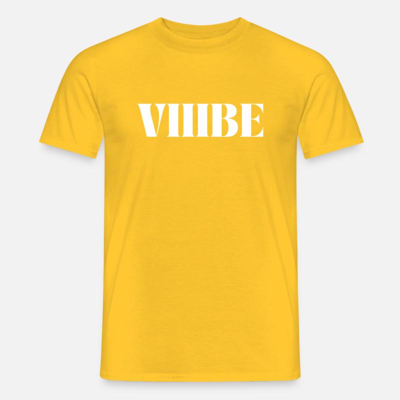 "VIIIBE" - Männer T-Shirt - Gelb