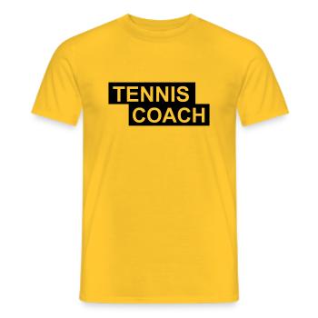 tennis coach - Männer T-Shirt - Gelb - Vorne - AI Model Male 178 dark (178cm)