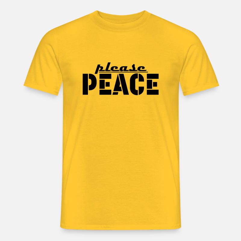 please peace Tshirt - Männer T-Shirt - Gelb