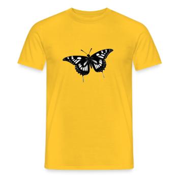 Butterfly Nature Insect Butterflies 1 - Men's T-Shirt - yellow - Front - AI Model Male 178 dark (178cm)