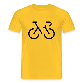 Marathon Triathlon Running Jogging Biking Cycling - Men's T-Shirt - yellow - Front - AI Model Male 178 dark (178cm)