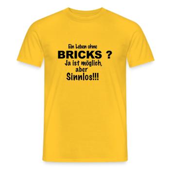 Sinnlos - Männer T-Shirt - Gelb - Vorne - AI Model Male 178 dark (178cm)