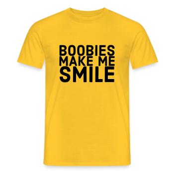 Les fous me font sourire - T-shirt homme - jaune - Devant - AI Model Male 178 dark (178cm)