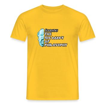 Papa der Philosophie - Männer T-Shirt - Gelb - Vorne - AI Model Male 178 dark (178cm)
