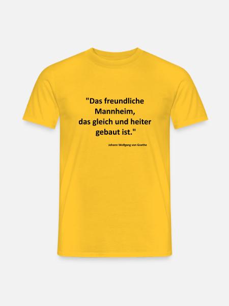 Mannheim - Quadratisch. Badisch. Gut - Männer T-Shirt - Gelb