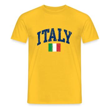 Italien Flagge - Männer T-Shirt - Gelb - Vorne - AI Model Male 178 dark (178cm)