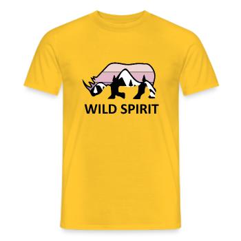 Adventure Travel Hiking Mountain - Männer T-Shirt - Gelb - Vorne - AI Model Male 178 dark (178cm)