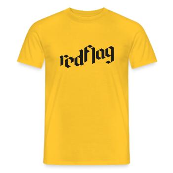 drapeau rouge - T-shirt homme - jaune - Devant - AI Model Male 178 dark (178cm)