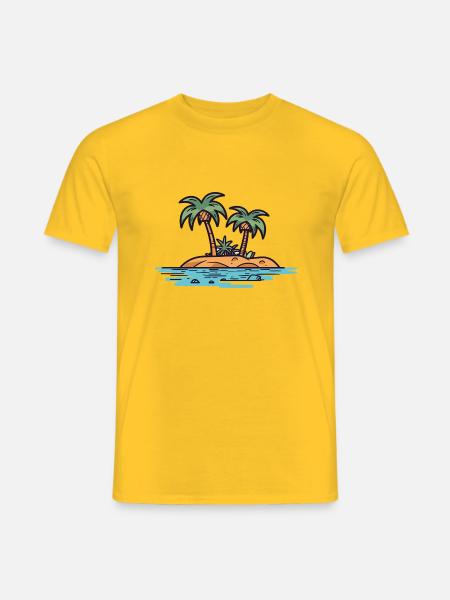 Palm Island - Men's T-Shirt - yellow