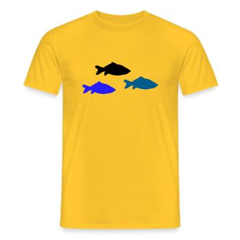 Pisces - Men's T-Shirt - yellow - Front - AI Model Male 178 dark (178cm)