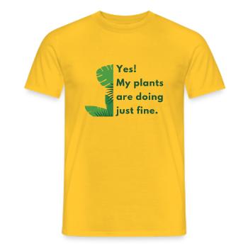 Quote Hive - Men's T-Shirt - yellow - Front - AI Model Male 178 dark (178cm)