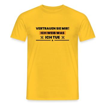 Handwerker Handyman Handwerk Werkzeug Baustelle - Männer T-Shirt - Gelb - Vorne - AI Model Male 178 dark (178cm)
