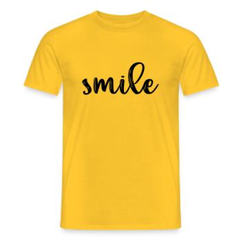 Einfach smile - Männer T-Shirt - Gelb - Vorne - AI Model Male 178 dark (178cm)