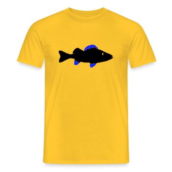 Poisson perche - T-shirt homme - jaune - Devant - AI Model Male 178 dark (178cm)