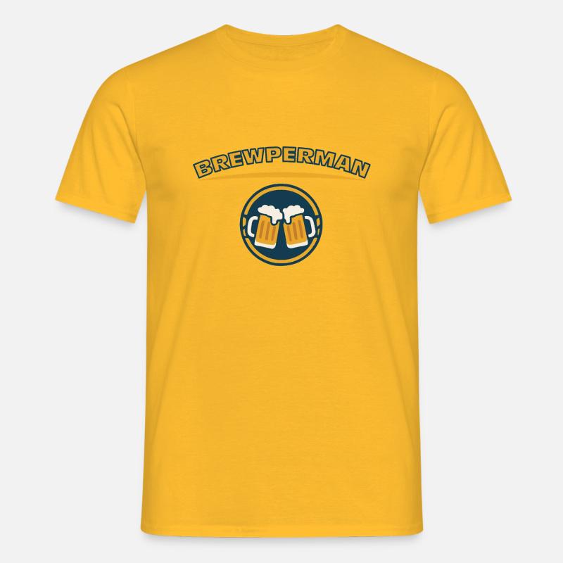 BREWPERMAN - Männer T-Shirt - Gelb