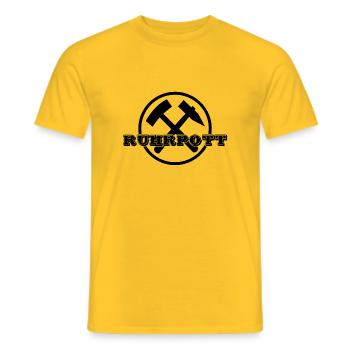 ruhrpott - T-shirt homme - jaune - Devant - AI Model Male 178 dark (178cm)