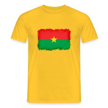 Burkina Faso - Men's T-Shirt - yellow - Front - AI Model Male 178 dark (178cm)