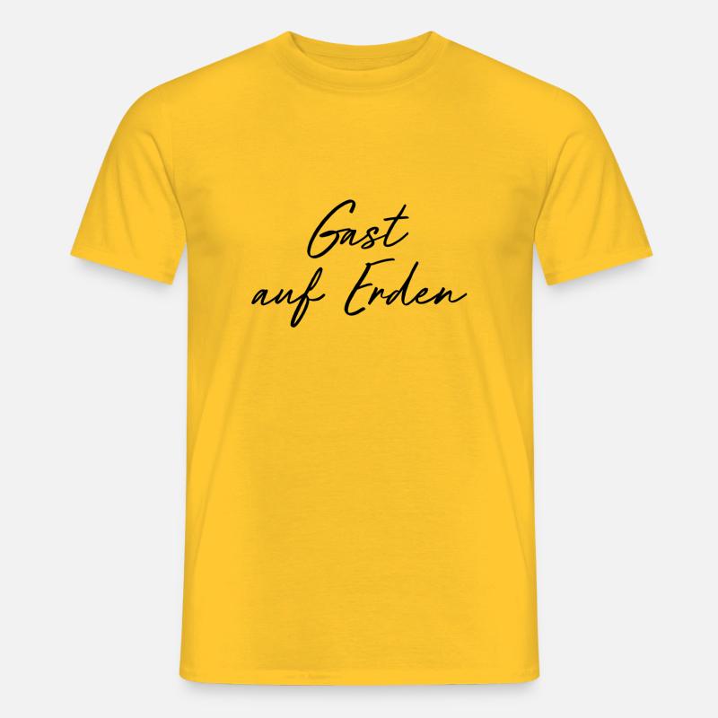 Gast auf Erden - Männer T-Shirt - Gelb