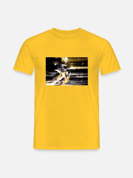 Abstrakte Lichter schwarz und gelb - Männer T-Shirt - Gelb
