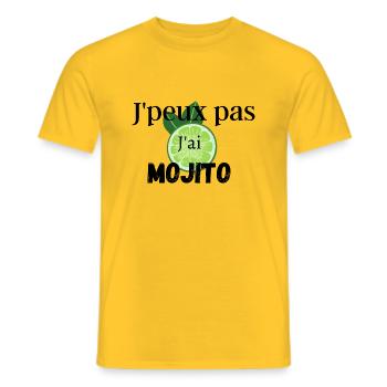 MOJITO - T-shirt homme - jaune - Devant - AI Model Male 178 dark (178cm)