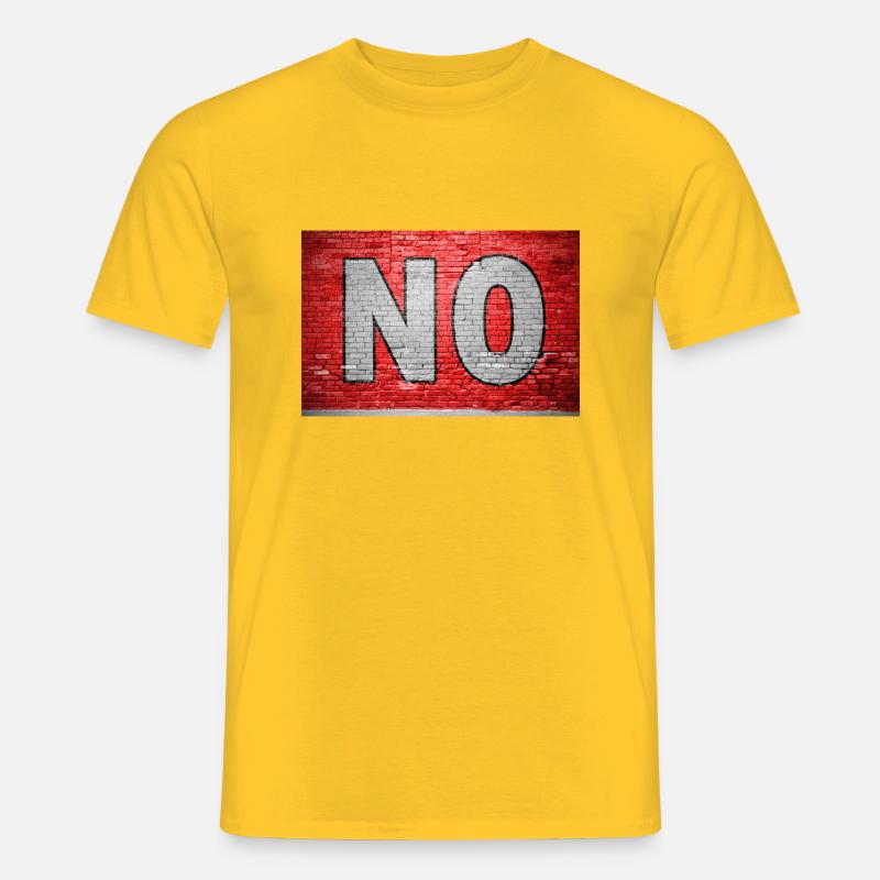 No Ziegelsteinmauer Graffiti - Männer T-Shirt - Gelb