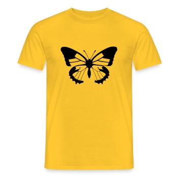 Butterfly Nature Butterflies Vector 10 - Men's T-Shirt - yellow - Front - AI Model Male 178 dark (178cm)